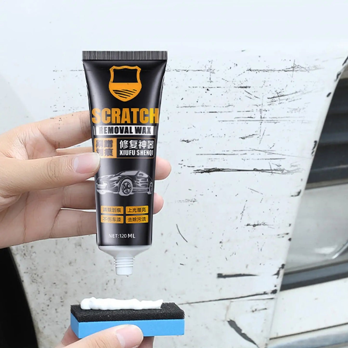 Auto-Kratzerentferner Lackpflege-Werkzeuge Auto-Wirbelentferner Kratzerreparatur Poliermittel Auto-Karosserie Schleif...