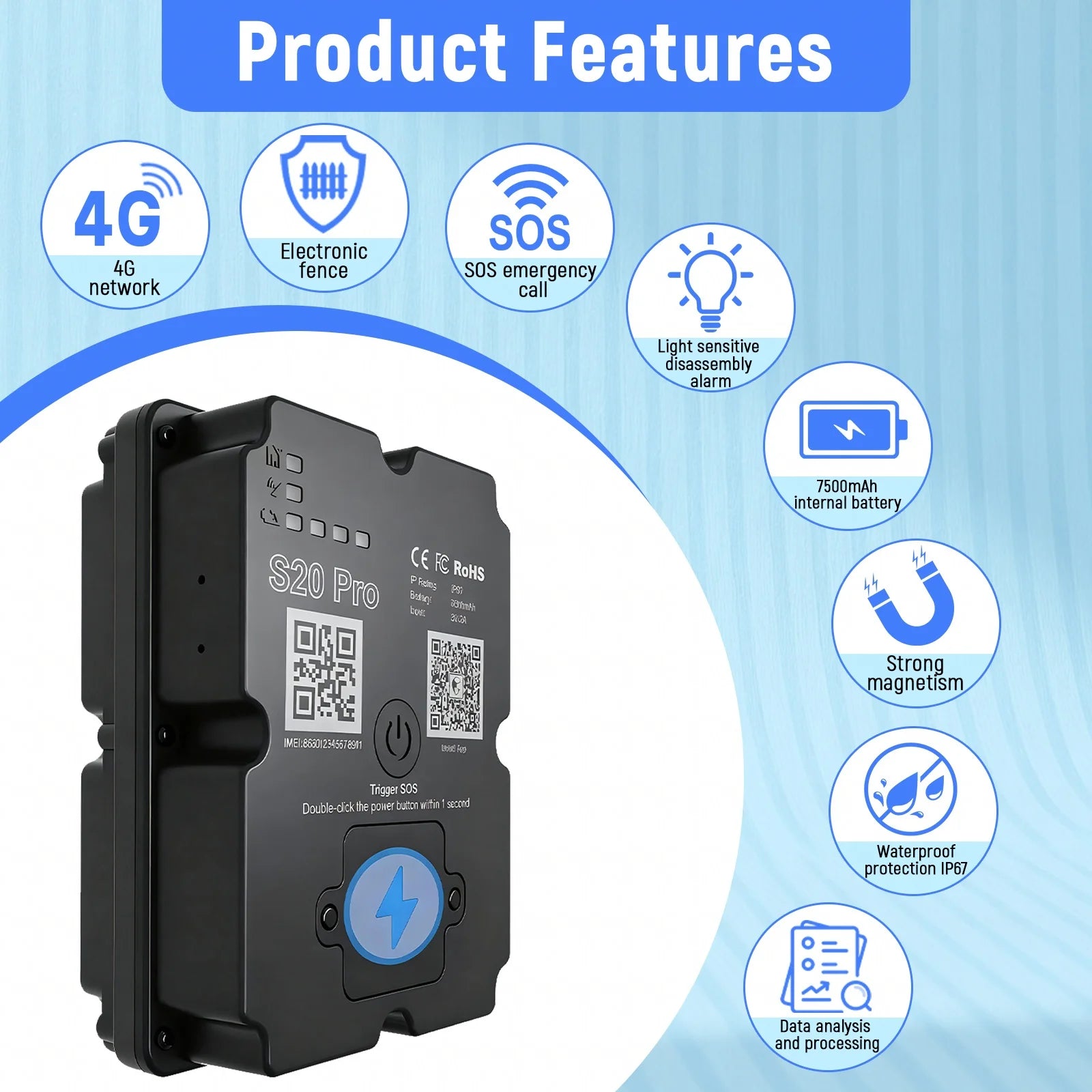 4G LTE Magnet GPS Tracker 7500mAh – SwissGlanzGarage Ansicht 5