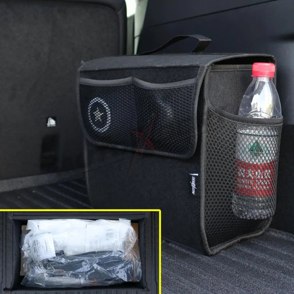Auto Trunk Organizer Filz Boot Organizer Lagerung Tasche Box Tragbare Handtasche Fracht Werkzeug Halter Mesh Net Tasc...