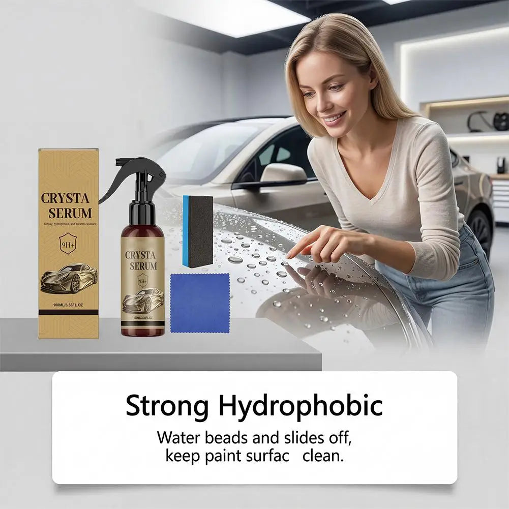Keramikbeschichtung, 100 ml, Lackschutzspray, Keramikbeschichtungsspray für Autos, mit Schwamm und Tuch für Auto, LKW...
