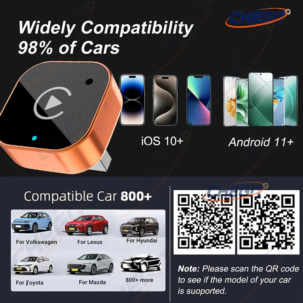 Kabellos CarPlay Android Auto Adapter 5.8G WiFi – SwissGlanzGarage Ansicht 6