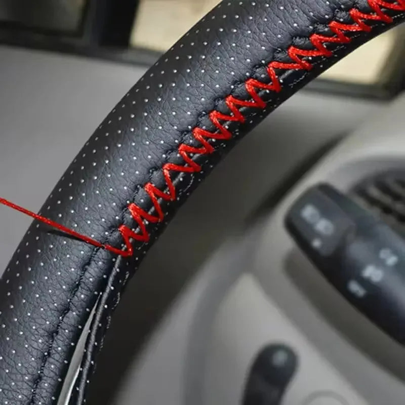 Universal Lenkradbezug Leder zum Naehen 38cm – SwissGlanzGarage Ansicht 3