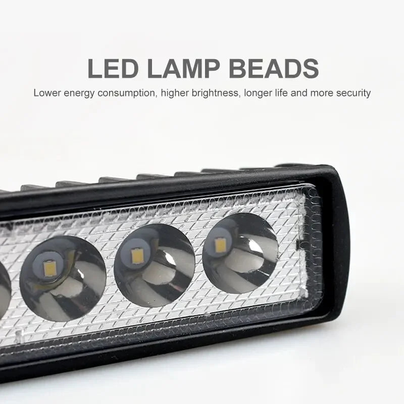 18W 6 LED Arbeitslicht Offroad Auto-Spotlight – SwissGlanzGarage Ansicht 2