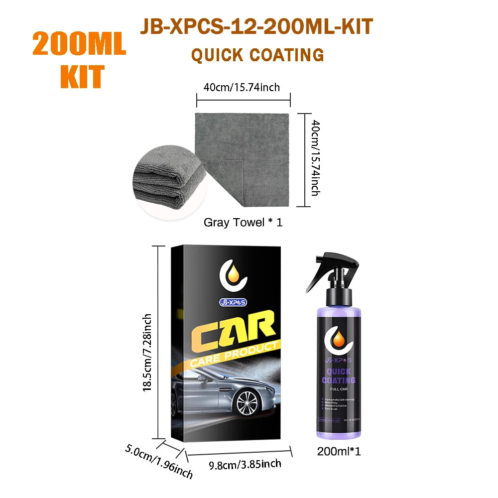 Nano-Keramik-Beschichtung Sprüh farbe Pflege Hydro slick intensiven Glanz Glanz sio2 für Glas & Reifen & Räder Auto p...