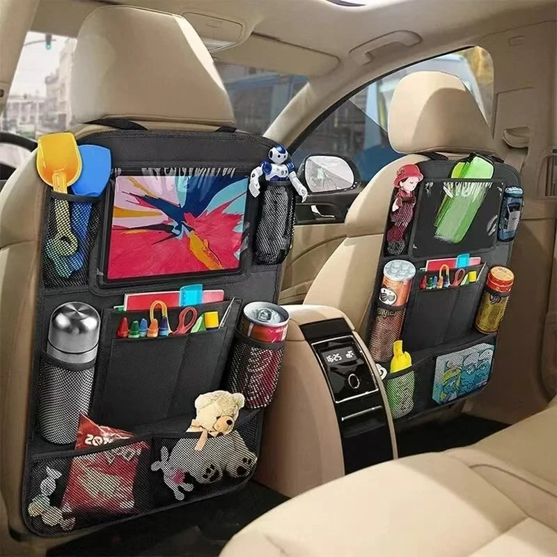 Autositz-Organizer, multifunktionale Oxford-Stoff-Rückseite, mehrere Taschen, Aufbewahrungstasche mit Tablet-Halterun...