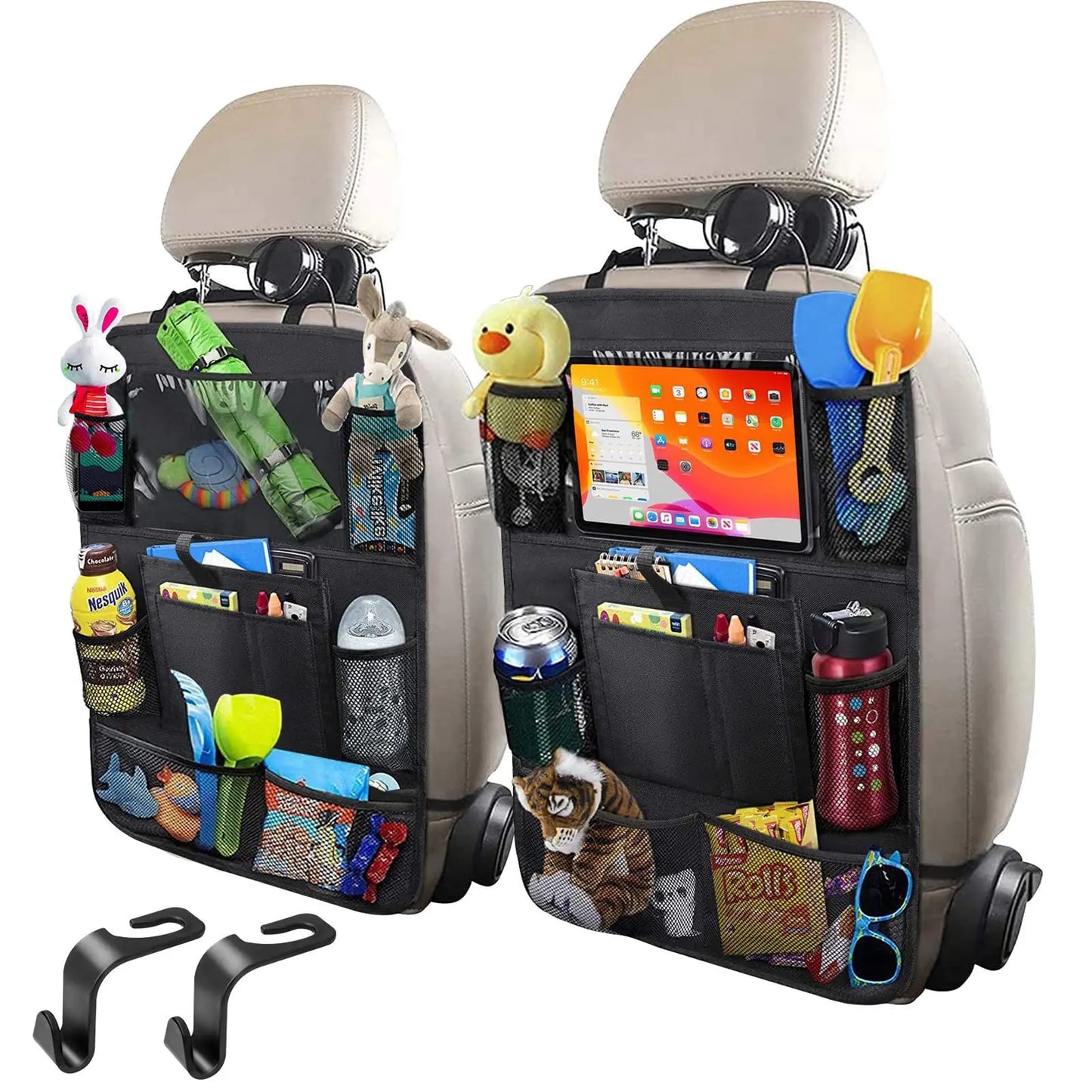 Neuer universeller Autositz-Organizer mit Touchscreen, Tablet-Halter, Auto-Rücksitz-Aufbewahrungstasche, mehrere Tasc...