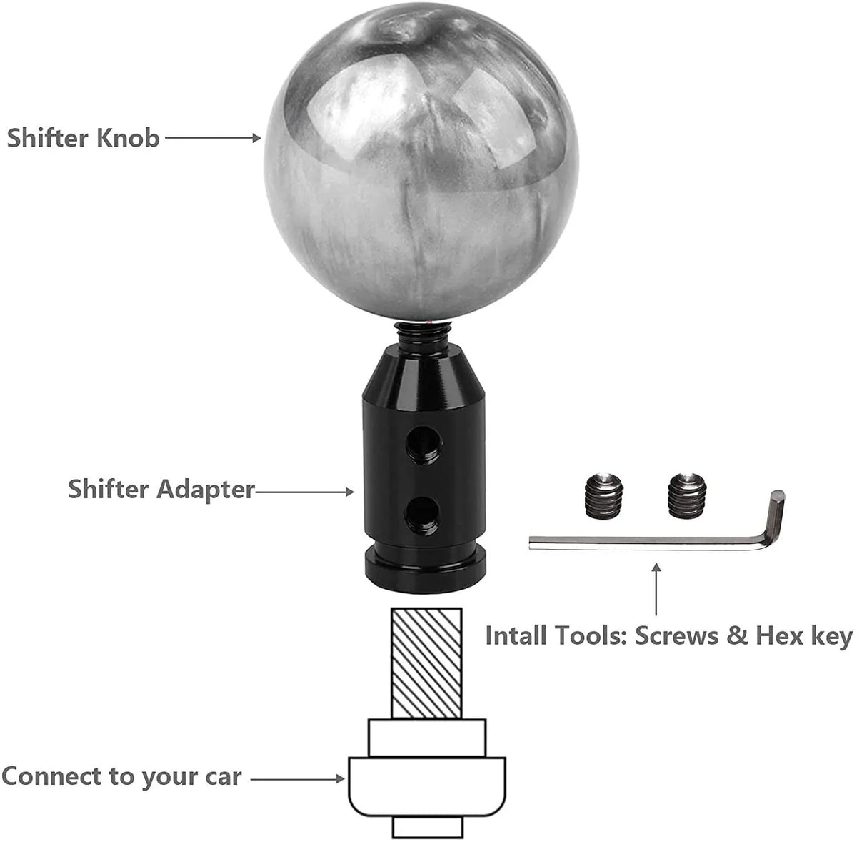 Universal Alu Schaltknopf Adapter – SwissGlanzGarage Ansicht 4