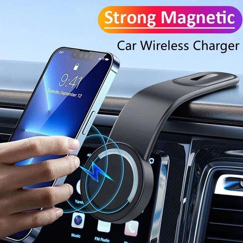 Magnetischer Autotelefon halter kabelloses Ladegerät Auto Schnell ladegerät Armaturen brett Auto halterung für iPhone...