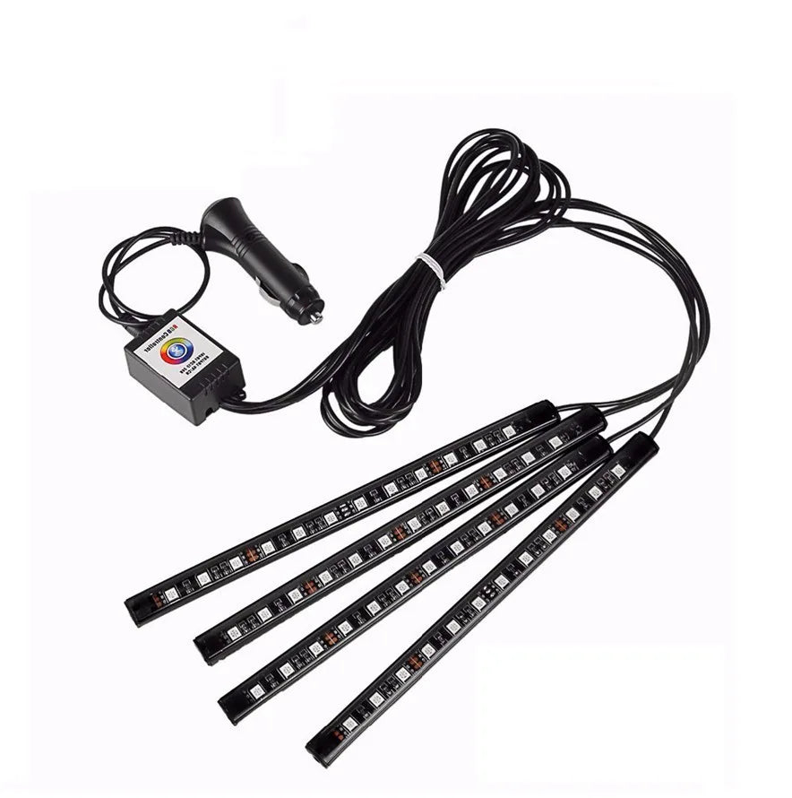 Neon LED Auto Innen Umgebungs Fuß Streifen Licht Kit Zubehör RGB