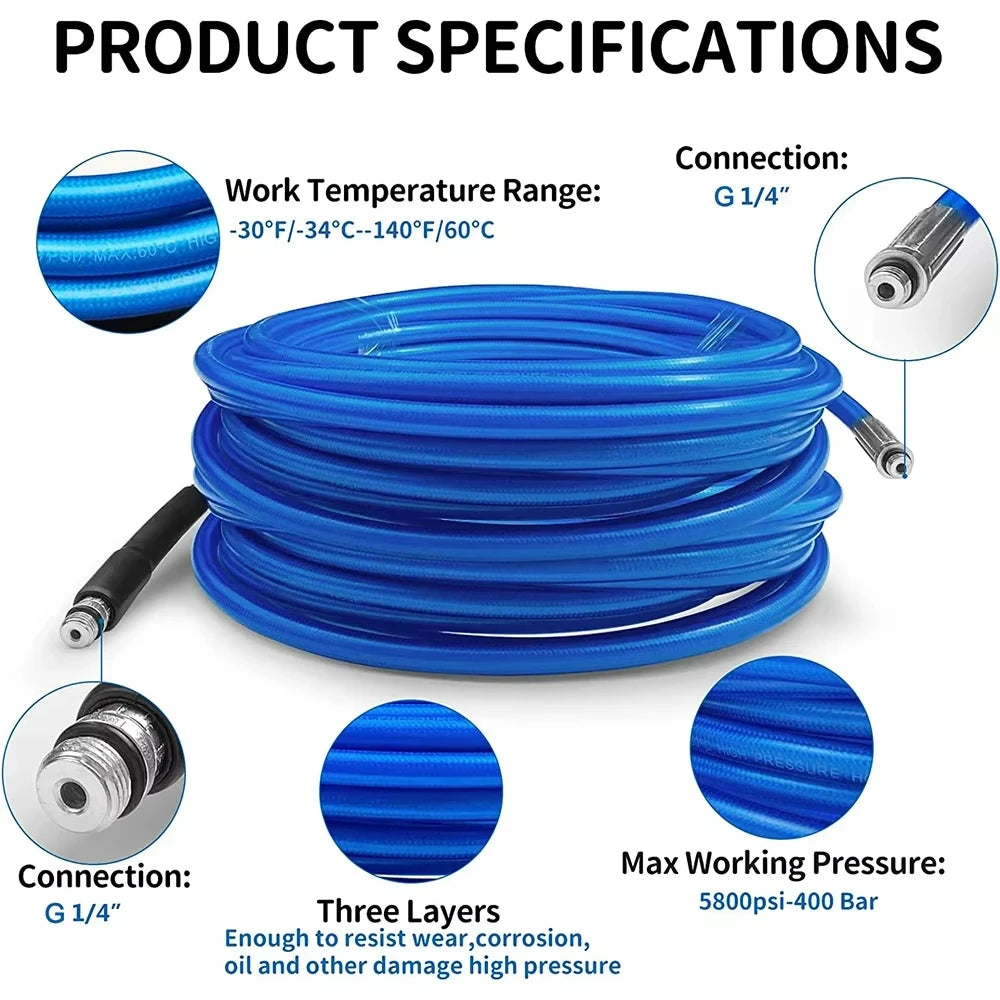 Sewer Drain Water Cleaning Hose Pipe Cleaner for Karcher K -K7 High Pressure Washer Rotating Sewer Jetting Nozzle