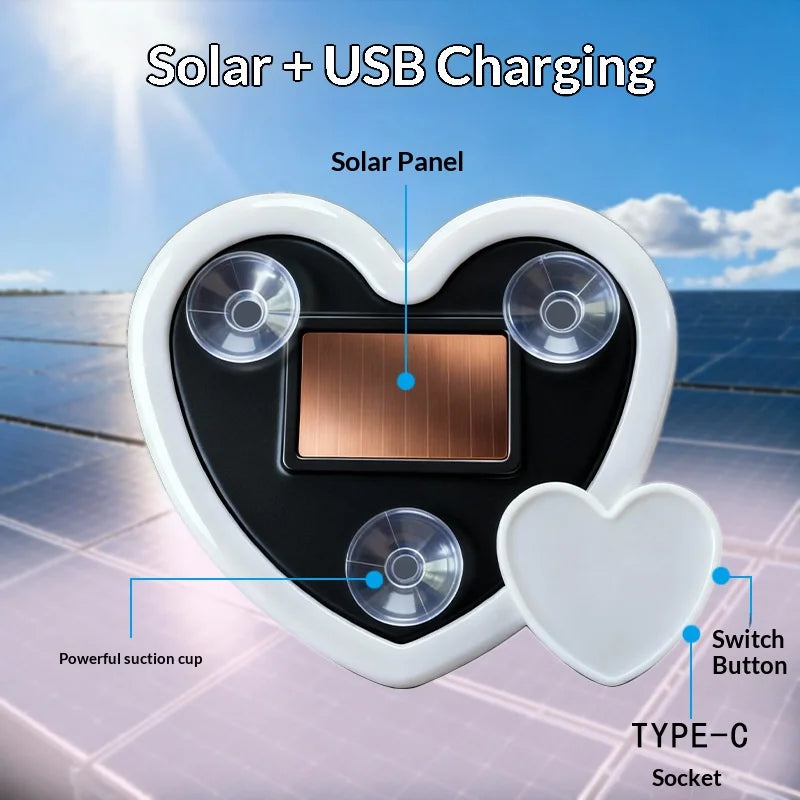 Solarbetriebenes Herz LED-Ambiente Licht – SwissGlanzGarage Ansicht 4