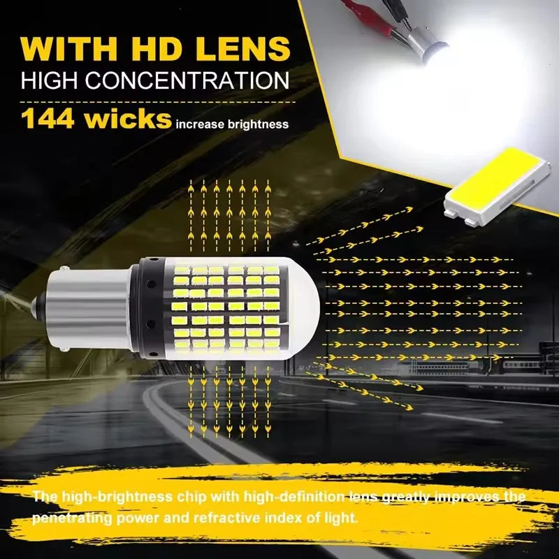 1156 BA15S LED Birne Set 3014 144 SMD – SwissGlanzGarage Ansicht 4