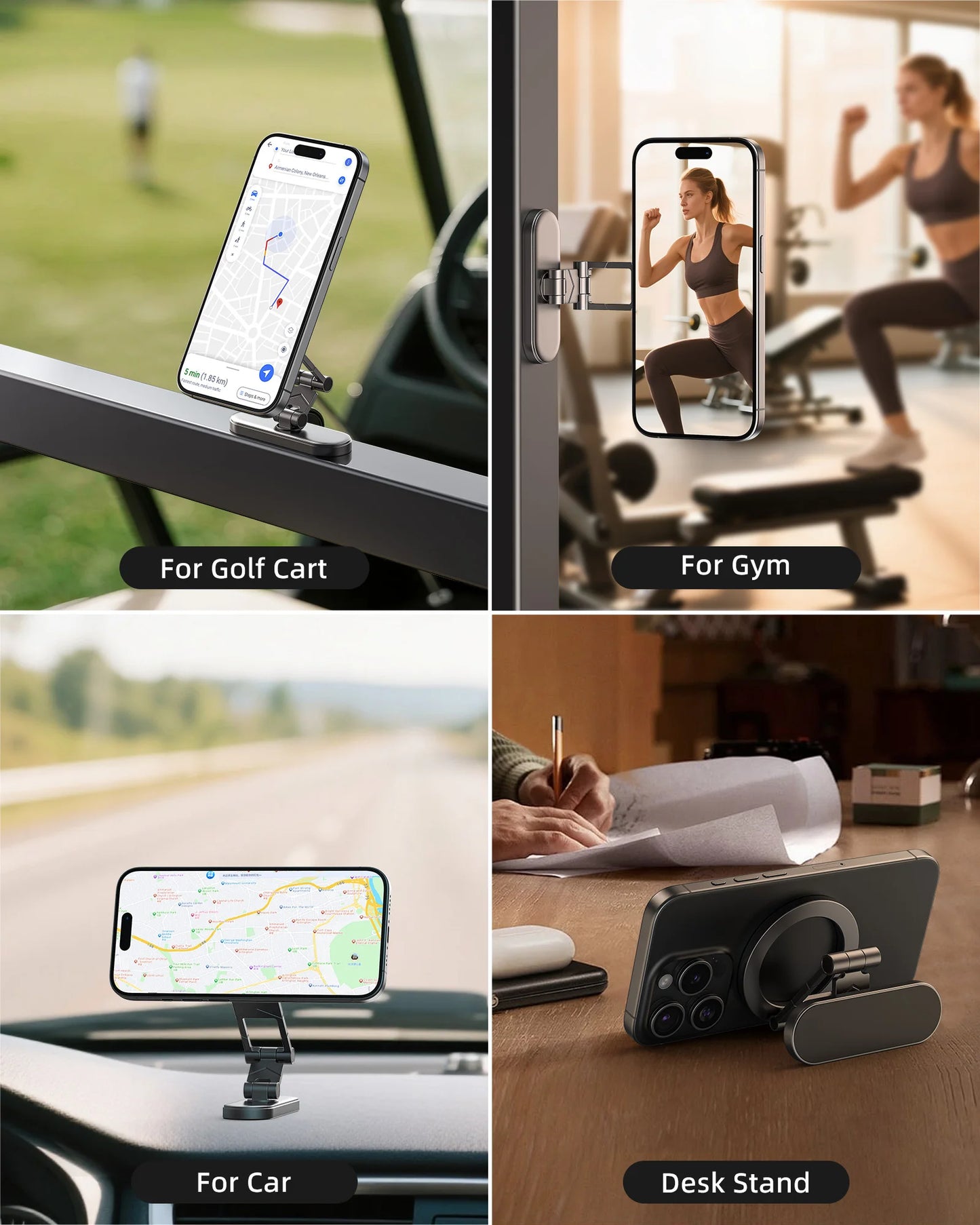 Doppelseitiger magnetischer Autotelefonhalter für Magsafe Auto-Armaturenbretthalterung 360° ° Rotationshandyhalterung...