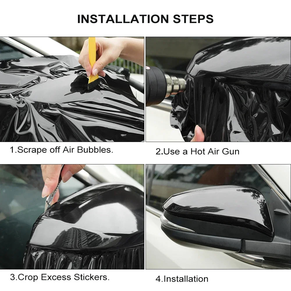 Ultra Gloss PET Piano Black Vinyl Wrap Folie – SwissGlanzGarage Ansicht 5