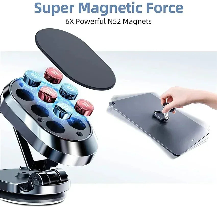 720 ° Rotation Faltbare Magnetische Auto Telefon Halter Einstellbar Universal Dashboard Ständer Air Vent Halterung GP...
