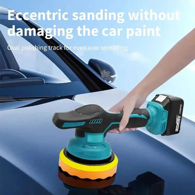 8 Gänge Auto Poliermaschine Digitalanzeige Akku Auto Polierer Elektrische Wachsen Poliermaschine MT Allgemeine 18 V B...