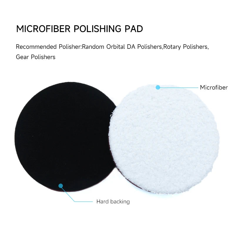 DETAILING 3/5/6/zoll Mikrofaser Polieren Pad Für Autos Körper Polnischen Micro Faser Polieren Räder für Auto Polierer...