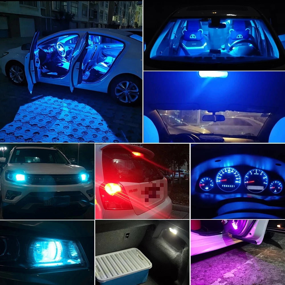10er Set W5W T10 LED-Birnen: Weiss, Eisblau & Gelb – SwissGlanzGarage Ansicht 5