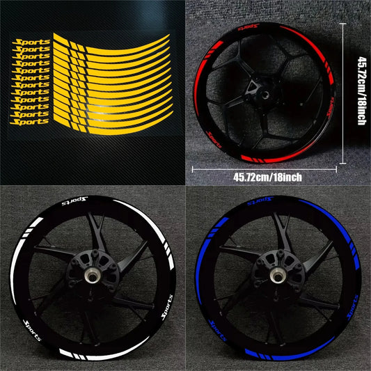 Motorrad Felgen Aufkleber Set 18-21 Zoll – SwissGlanzGarage Ansicht 2