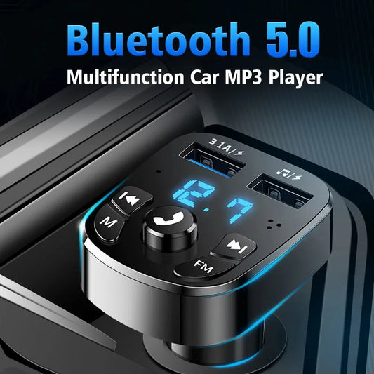 Bluetooth 5.0 FM Transmitter USB – mit kabellosem Laden – SwissGlanzGarage Ansicht 2