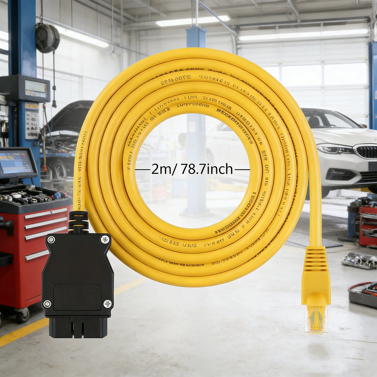 OBD2 Ethernet Kabel für BMW Diagnose – SwissGlanzGarage Ansicht 2