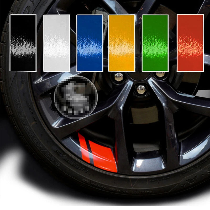 Reflektierende Auto-Felgenaufkleber Rot – SwissGlanzGarage Ansicht 4