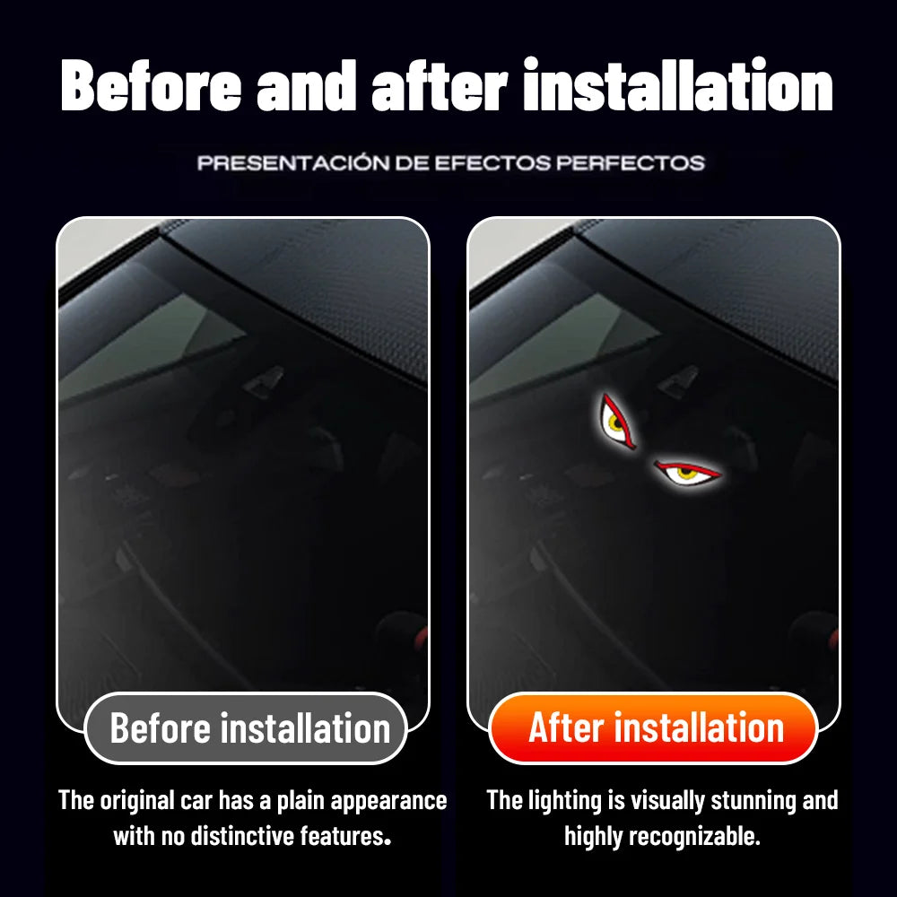 Solarbetriebenes Auto-Demon Eye LED Licht – SwissGlanzGarage Ansicht 5
