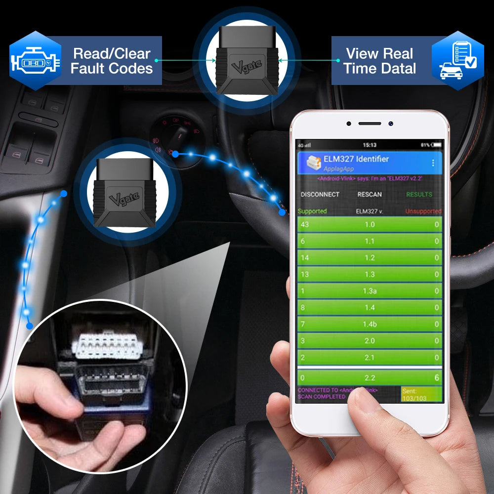 Vgate VLinker MC+ OBD2 Diagnosetool – SwissGlanzGarage Ansicht 5
