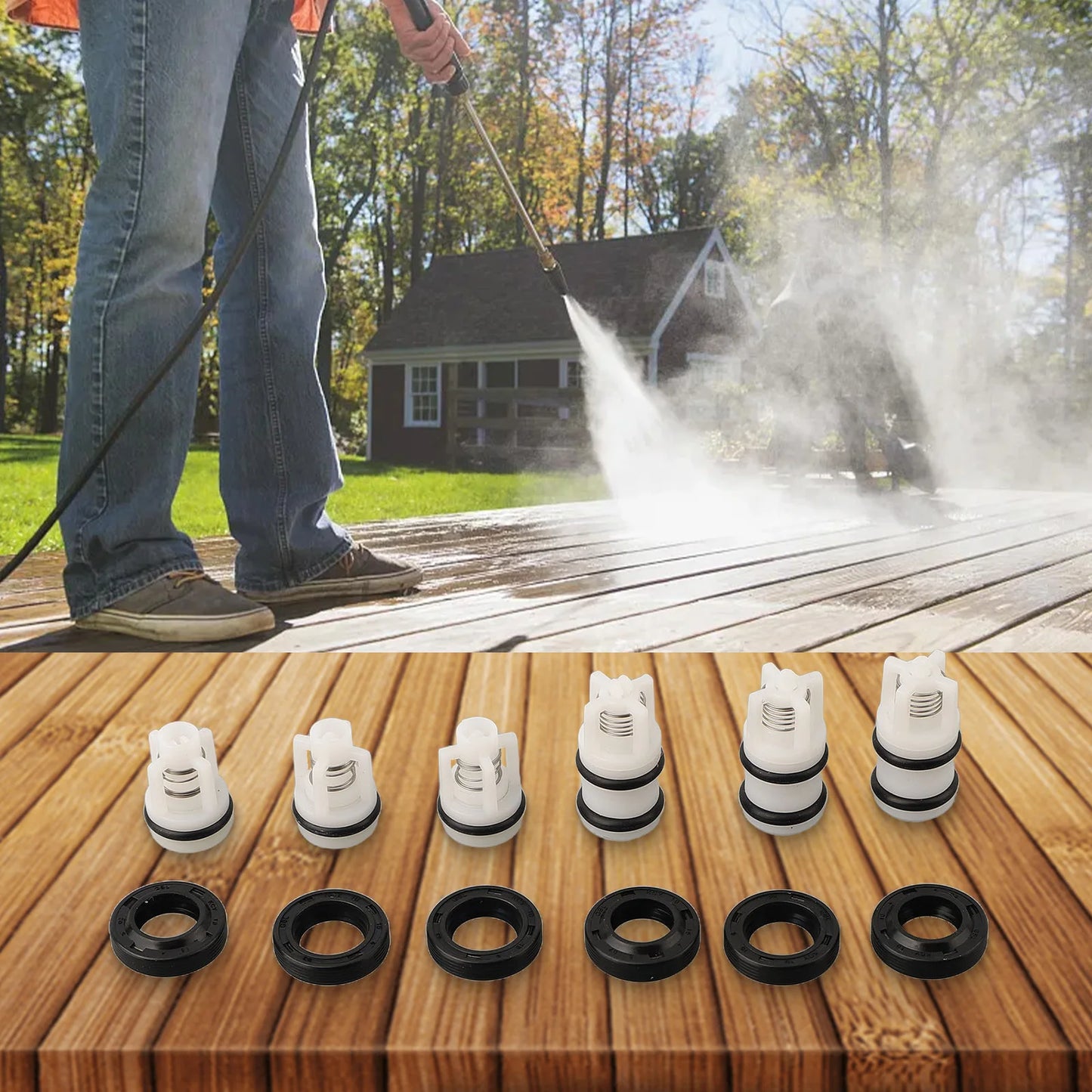 Repair Kit Pump Cleaning Head Home Washer 0V Car Check Valves Cleaning Easy To Install Four Corner Household