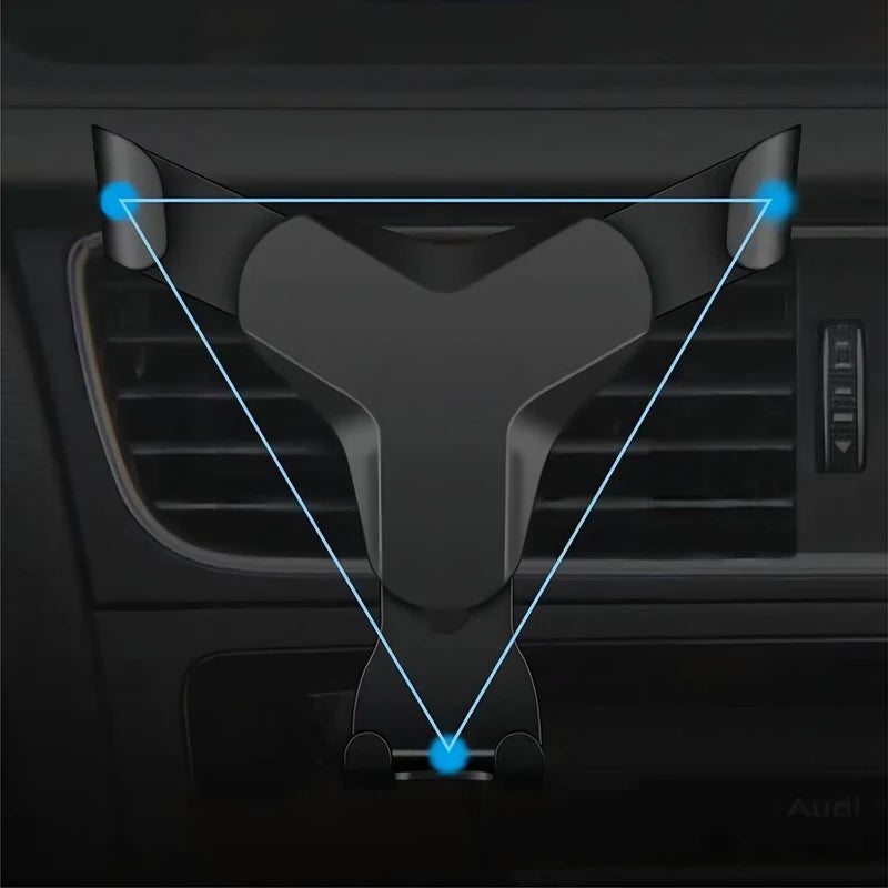 Gravity-Auto-Handyhalterung für Lüftungsschlitze, universeller Auto-Lock-Ständer, dreieckige Stabilität, geräuschlose...