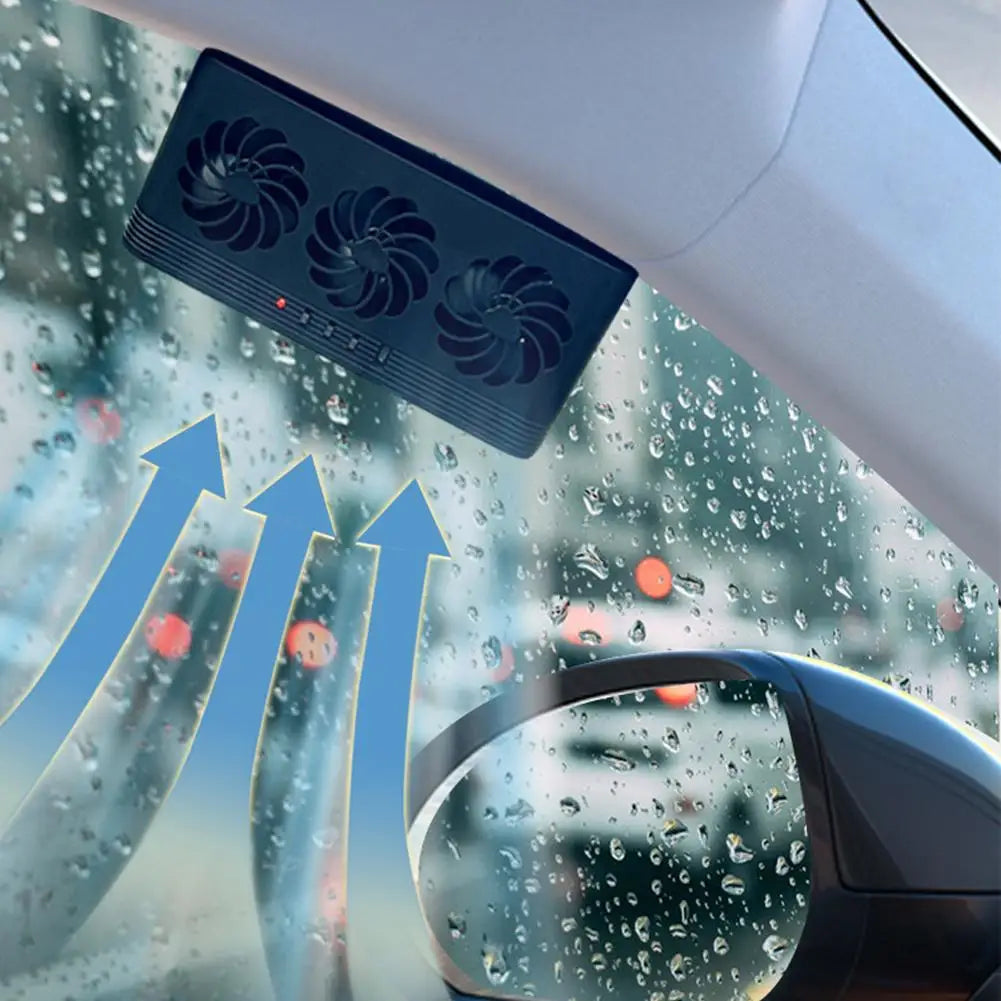 Solarbetriebener Auto-Lüfter mit 3 Luftauslässen – SwissGlanzGarage Ansicht 3