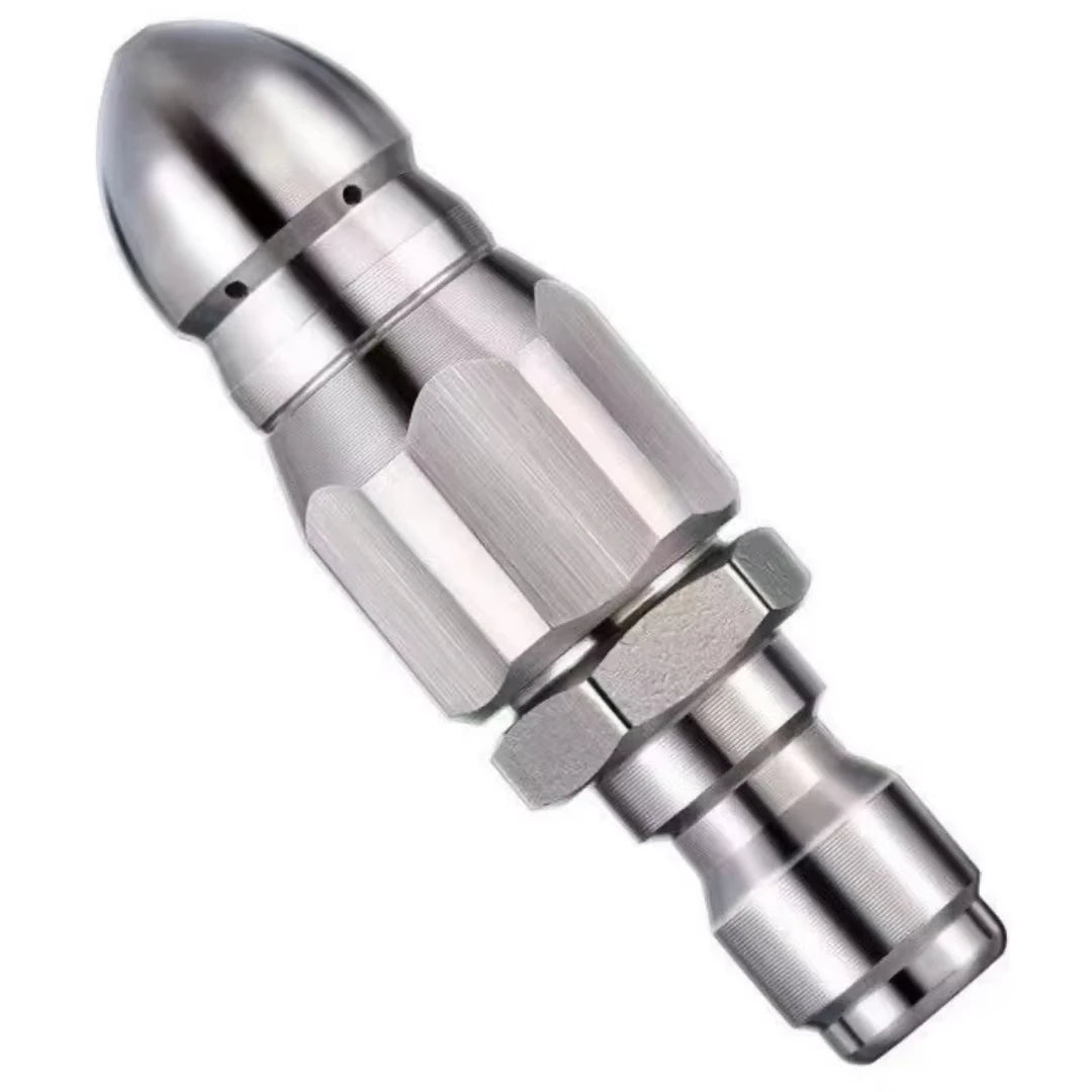 Water Jet High Pressure Sprayer Nozzle Clean Sewer 1/4" Stainless Steel Pressure Washer Quick Plug Drain Hose Nozzle Too