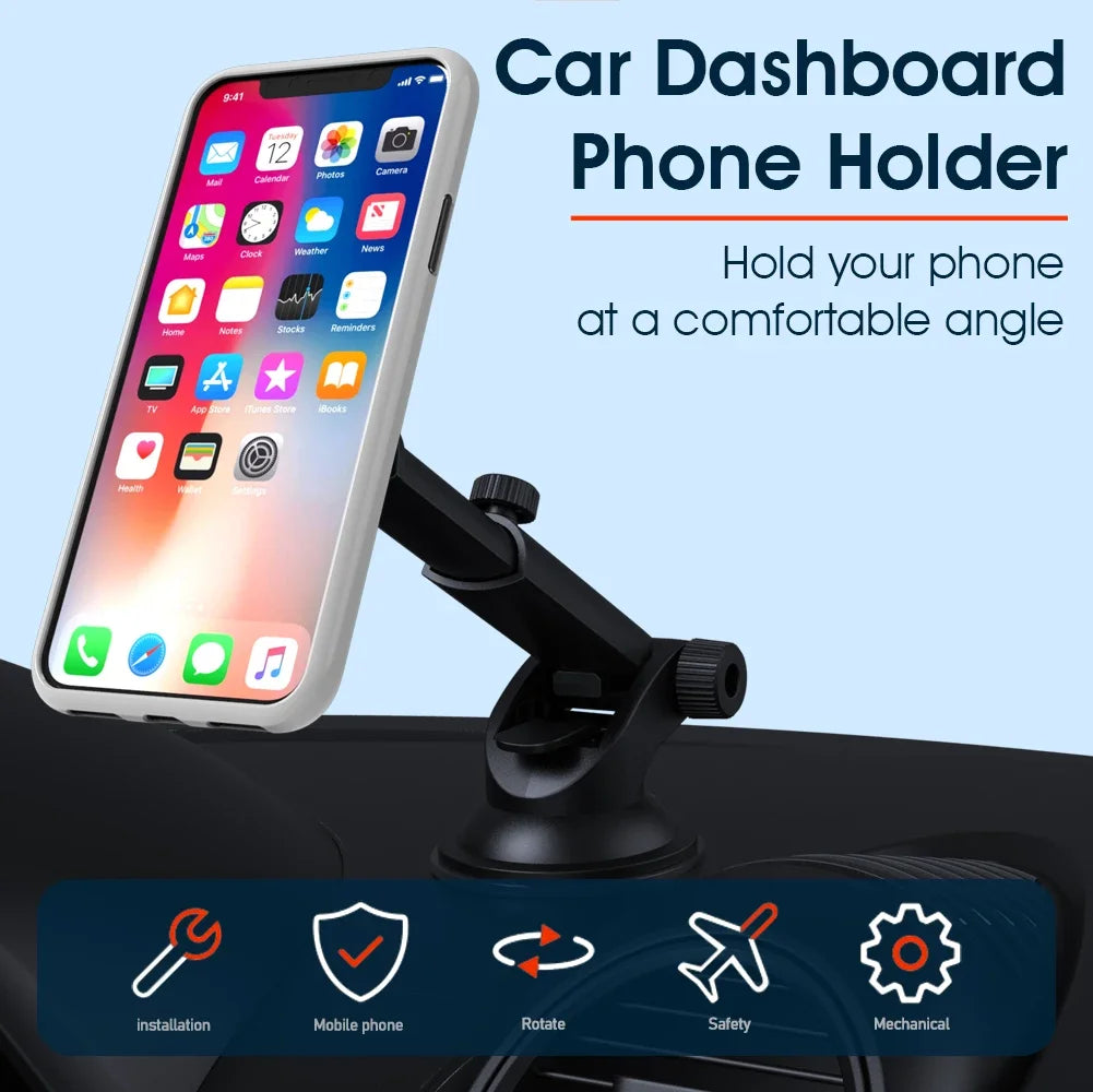 Autotelefonhalter Mobile Halterung Windschutzscheibe Armaturenbrett Saugnapf GPS Ständer für iPhone 13 12 11 X Xiaomi...