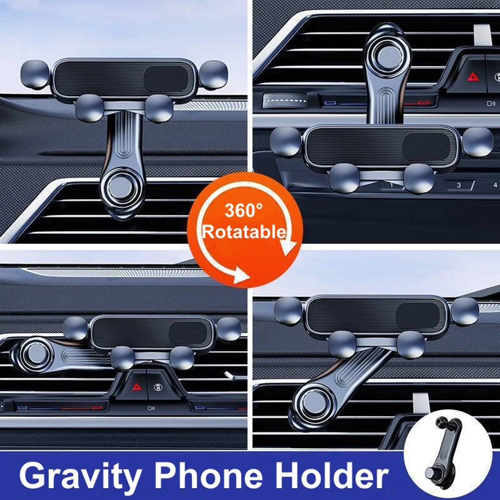 Gravity-Auto-Handyhalterung für Lüftungsschlitze, universeller mobiler Ständer, GPS-Clip, Smartphone-Ständer für 4,7-...