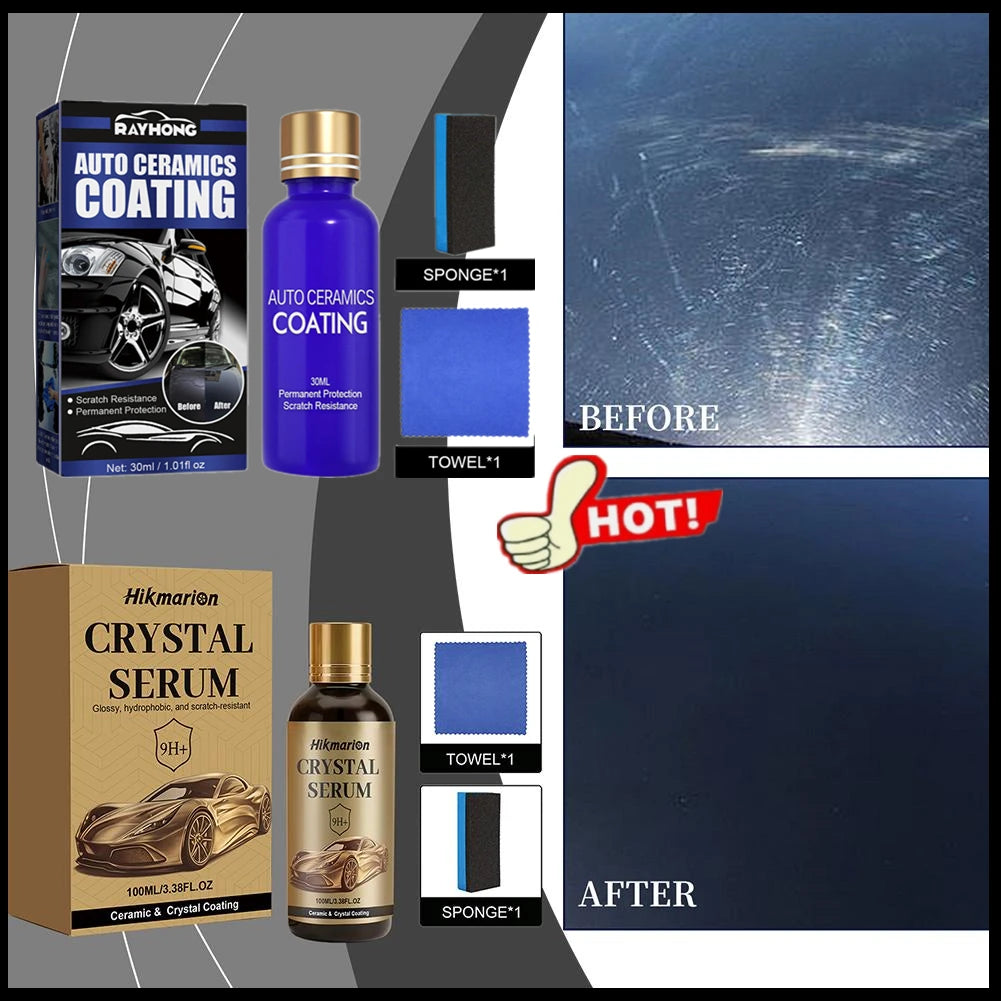 Neue verbesserte PTZ Graphen-Keramikbeschichtung, 9H+ Advanced Crystal Serum für Autos, professionelle Autopflege-Lac...