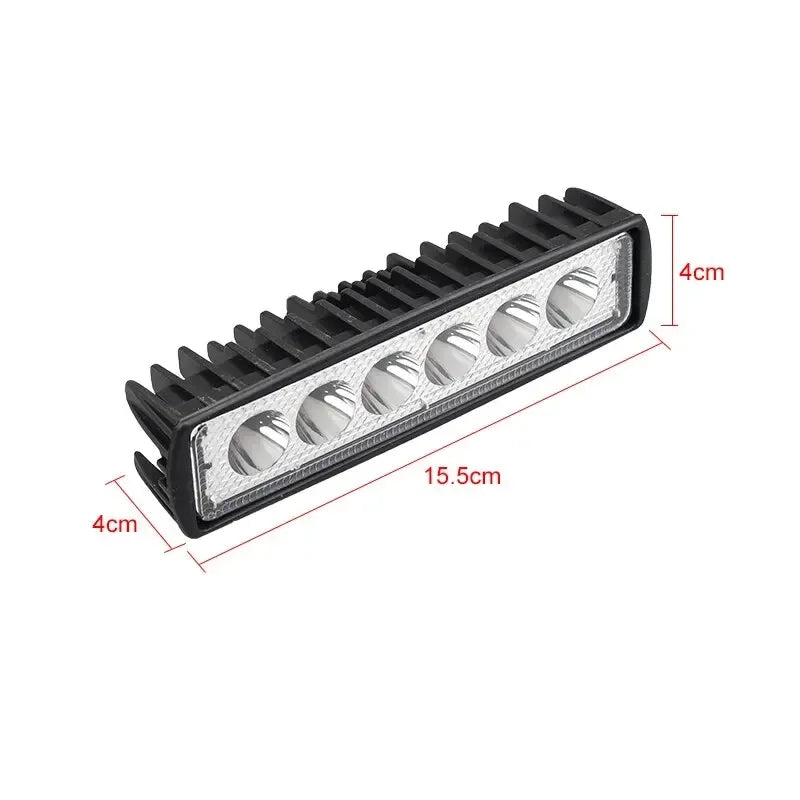 18W 6 LED Arbeitslicht Offroad Auto-Spotlight – SwissGlanzGarage Ansicht 5