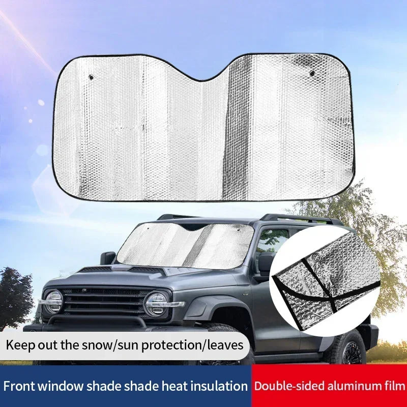Auto-Sonnenschutzfolie Windschutzscheiben-Visier Auto-Windschutzscheiben-Schutz Zubehör Auto-Sonnenschutz 140 cm x 70...