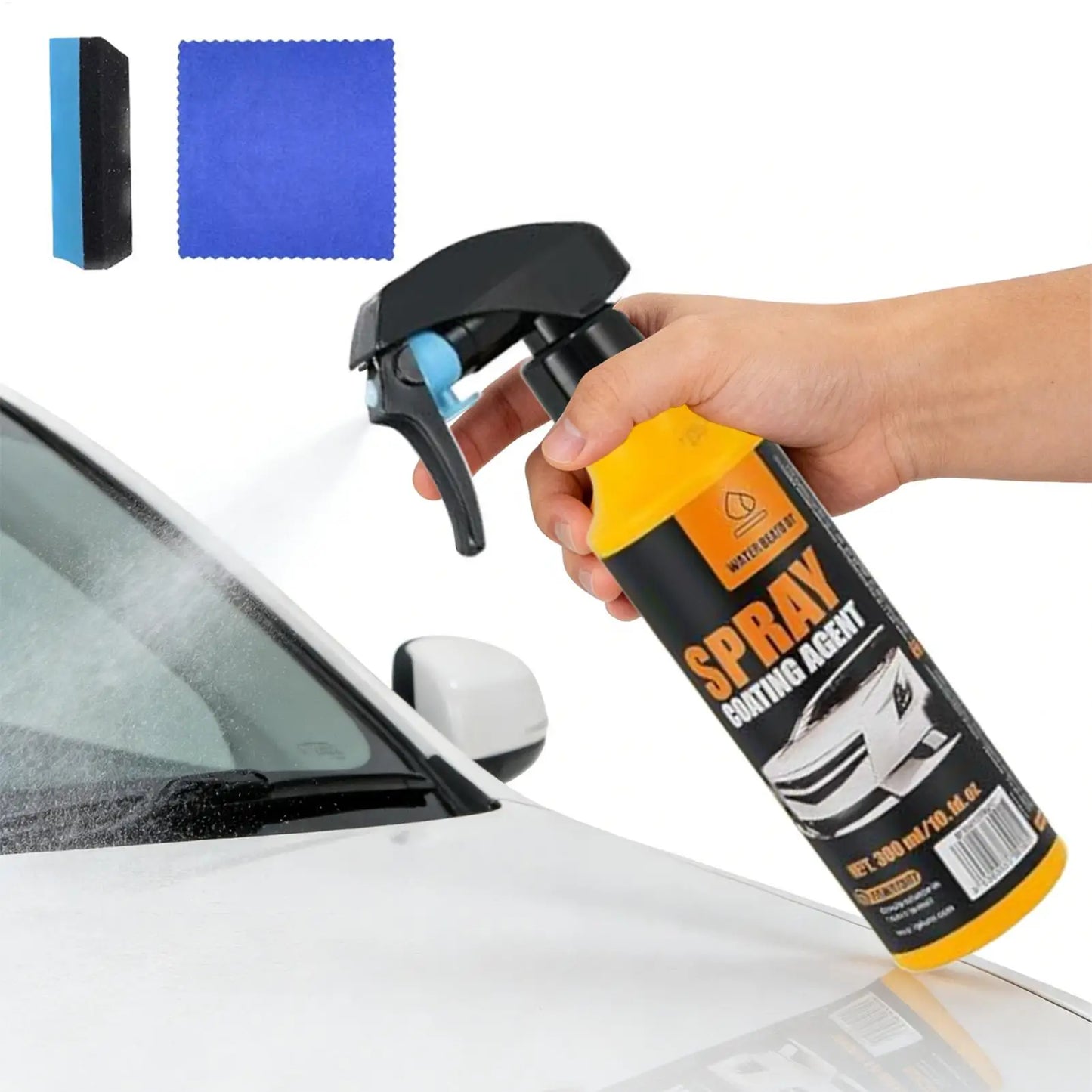Neues Auto-Keramikbeschichtungsspray 300ml Hydrophobes Keramik-Glanzmittel Hydrophobes Glasagent-Spray für Fahrzeuge ...