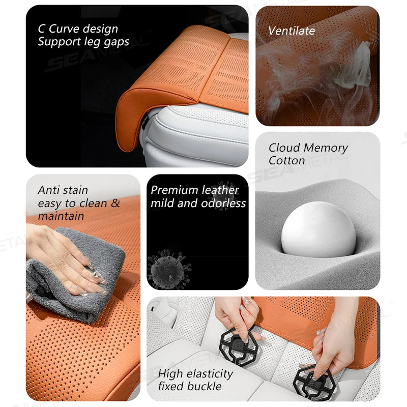 SEAMETAL Auto-Sitzbezug mit Beinstuetze Universal – SwissGlanzGarage Ansicht 2