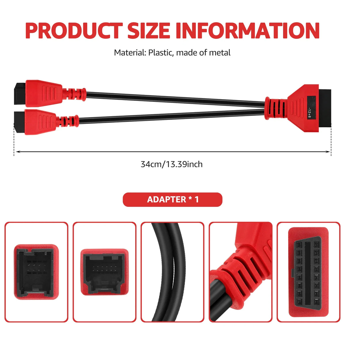OBD2 Adapter SGW Kabel 12+8 Stecker – SwissGlanzGarage Ansicht 3