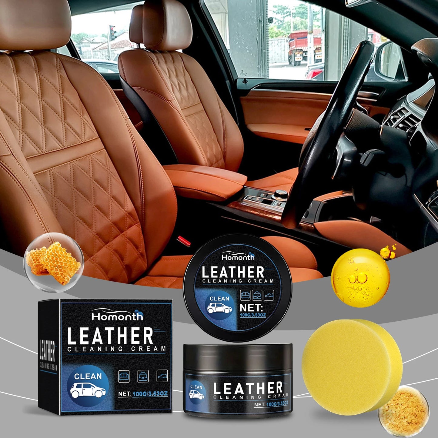 100g Auto-Lederreparatur-Set Autositz-Lederfarbe Pflege-Reiniger