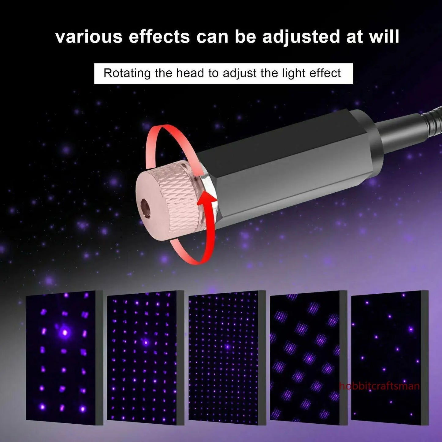 USB LED Auto Sternenhimmel Projektor – SwissGlanzGarage Ansicht 3