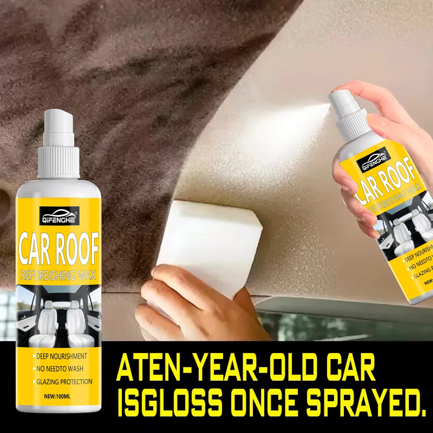 Professionelles Auto-Innenraumspray, sanfte und neutrale Pflege von Sitz- und De