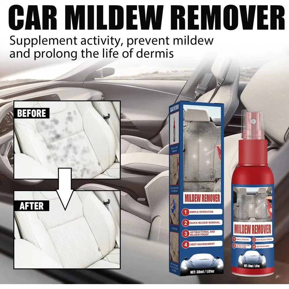 Auto-Innenraumreiniger und Schimmelentferner Spray 30ml - Vorher-Nachher-Vergleich