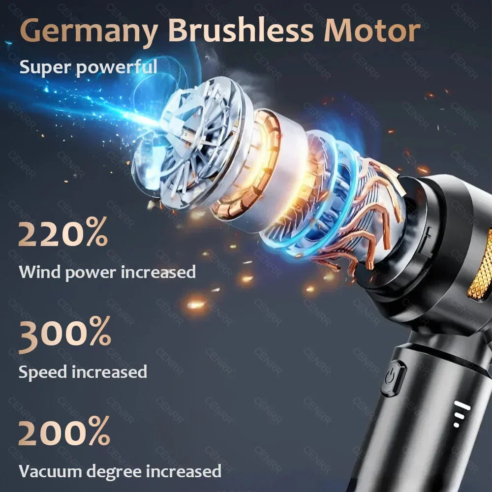 Kabelloser Auto-Staubsauger Bürstenlos – mit kabellosem – SwissGlanzGarage Ansicht 3