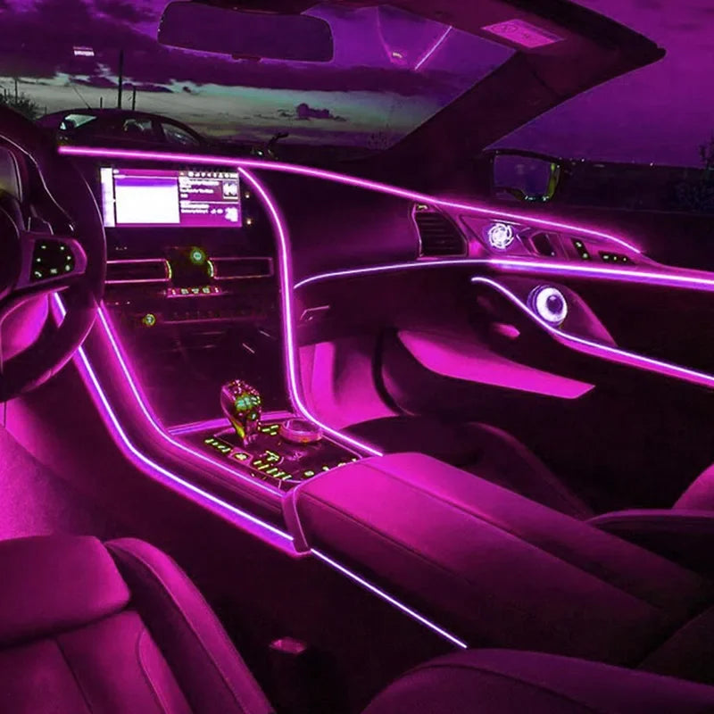 Auto Innen Atmosphäre Beleuchtung LED Streifen DIY Flexible EL