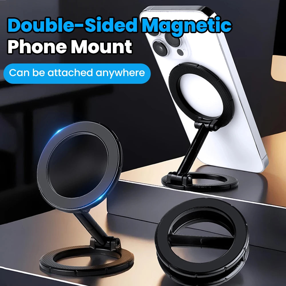 Magnetischer Ring-Handyhalter, faltbar, doppelseitig, magnetische Halterung für das Auto, um 360 Grad drehbar, für da...
