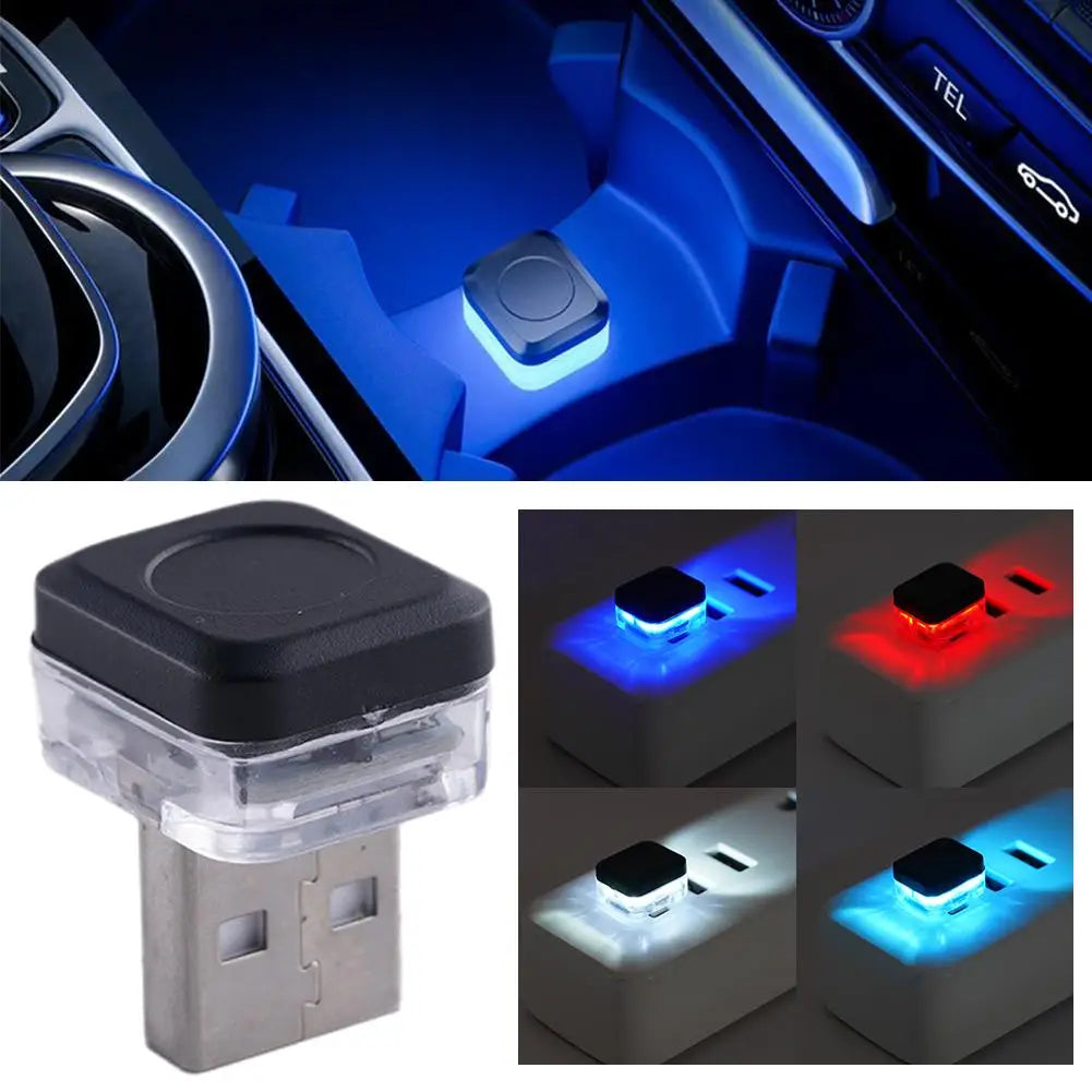 Neue Universal USB Auto Innen Umgebungs Atmosphäre Licht LED Signal