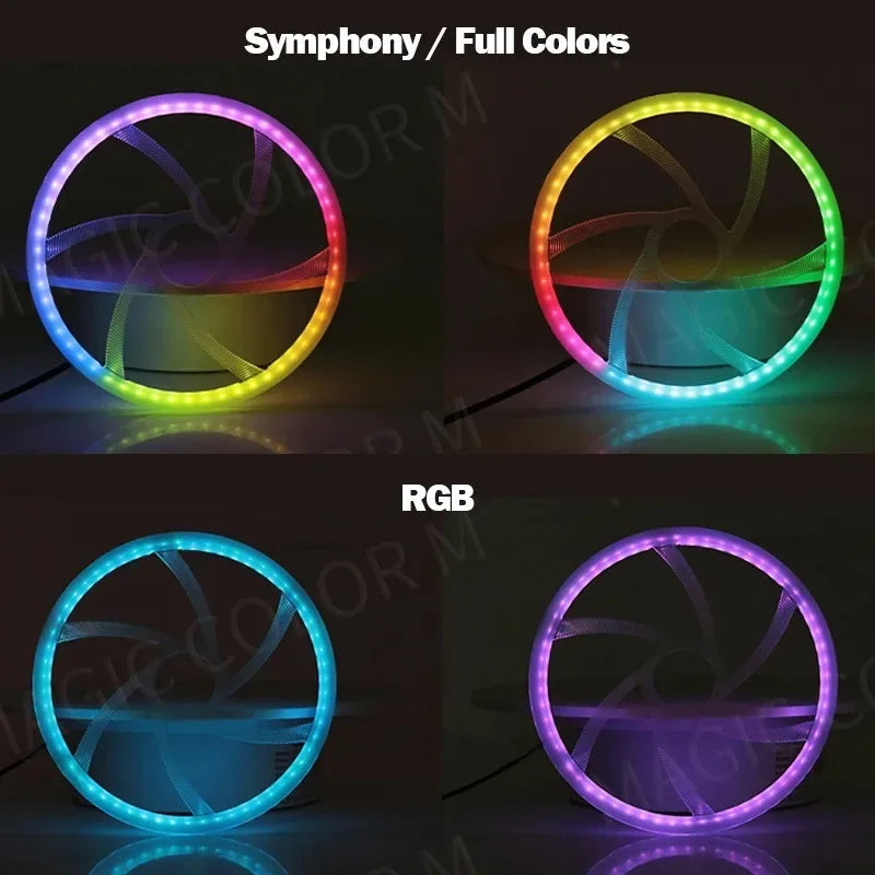 22-in-1-Auto-Umgebungslichter, RGB, 64 Farben, universeller LED-Innenraum, versteckter Acrylstreifen, Symphonie-Atmos...