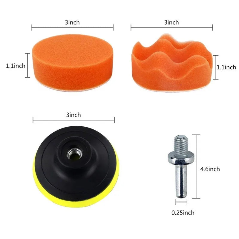 Auto Polieren Schwamm Pads Kit Schaum Pad Puffer Kit Polieren Maschine Wachs Pads für Auto Motorrad Fahrzeug Entfernt...